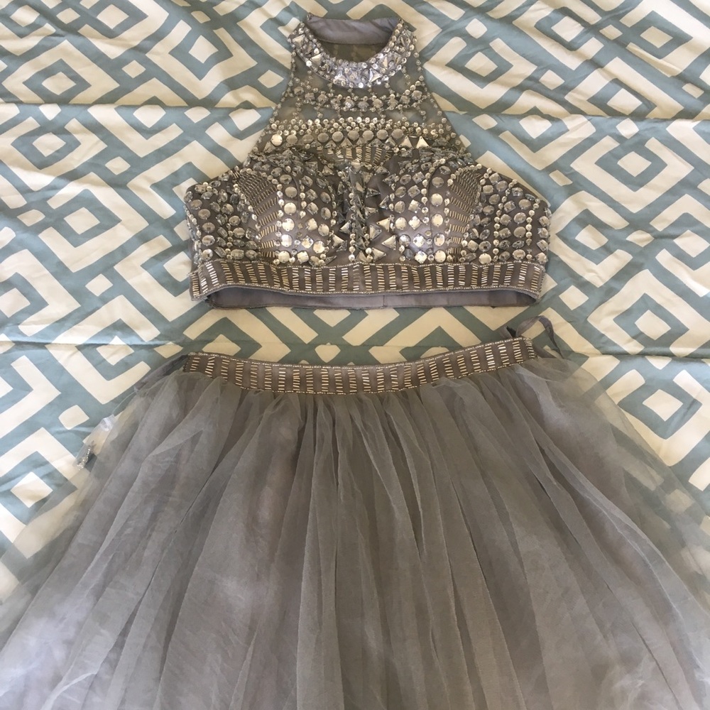 2 piece formal dress